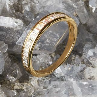 Lab-Grown Diamond 14K prstan iz rumenega zlata